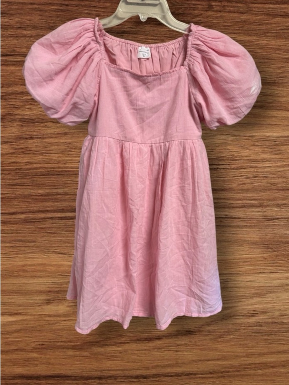 NWT Abercrombie Fitch Puff Sleeve Mini Dress Pink SZ 13/14